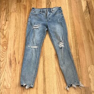GAP Light Blue Distressed Skinny Jeans